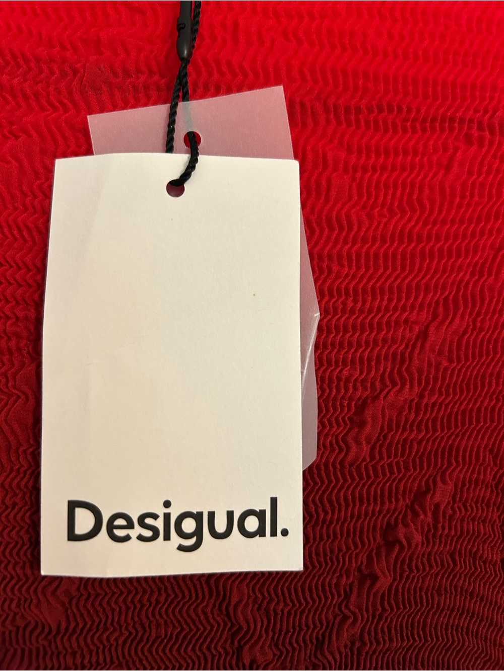 Desigual Vibrant Red Ombre’ Textured Top - Picture 3 of 5